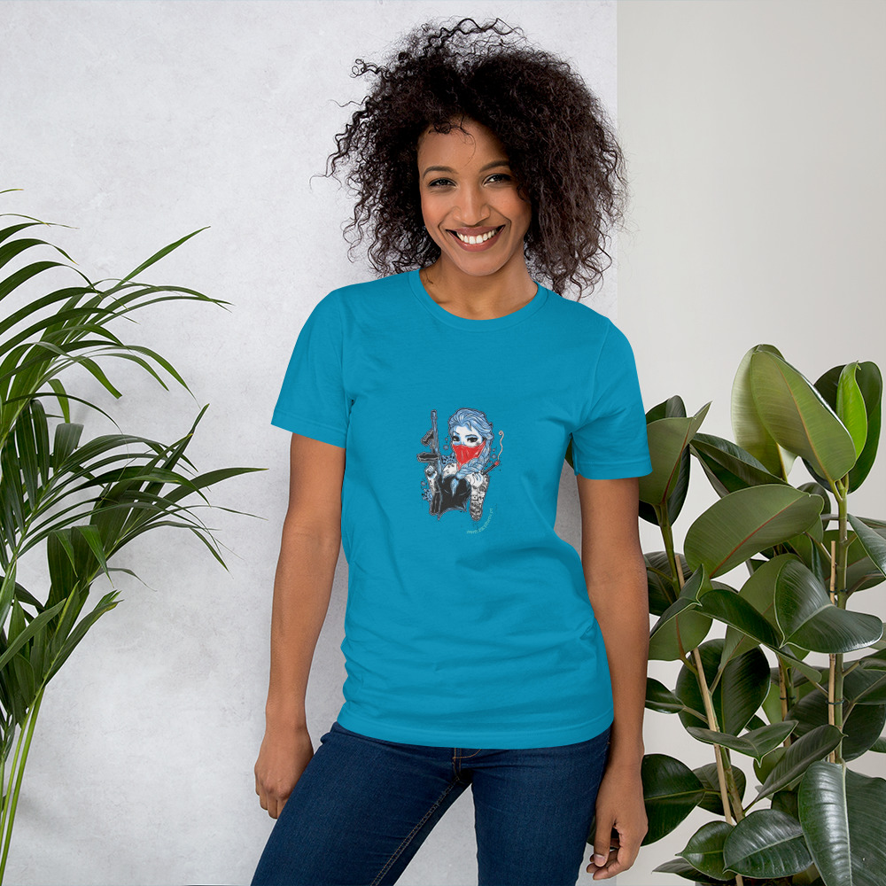 T-shirt unissex com mangas curtas - Frozen rufia - Image 10