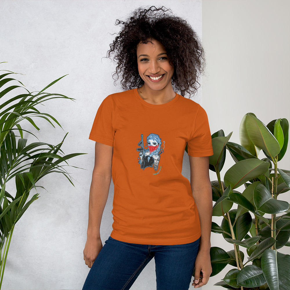 T-shirt unissex com mangas curtas - Frozen rufia - Image 9