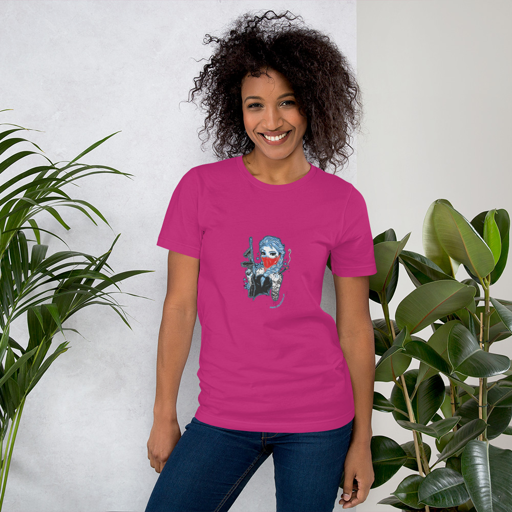 T-shirt unissex com mangas curtas - Frozen rufia - Image 7