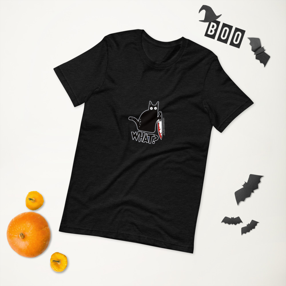 T-shirt unissex com mangas curtas - What - Image 3