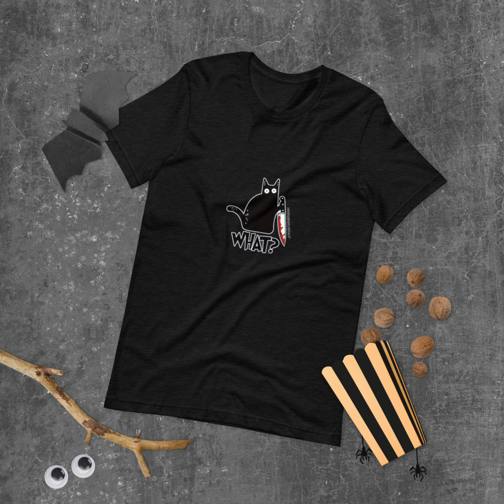 T-shirt unissex com mangas curtas - What - Image 2