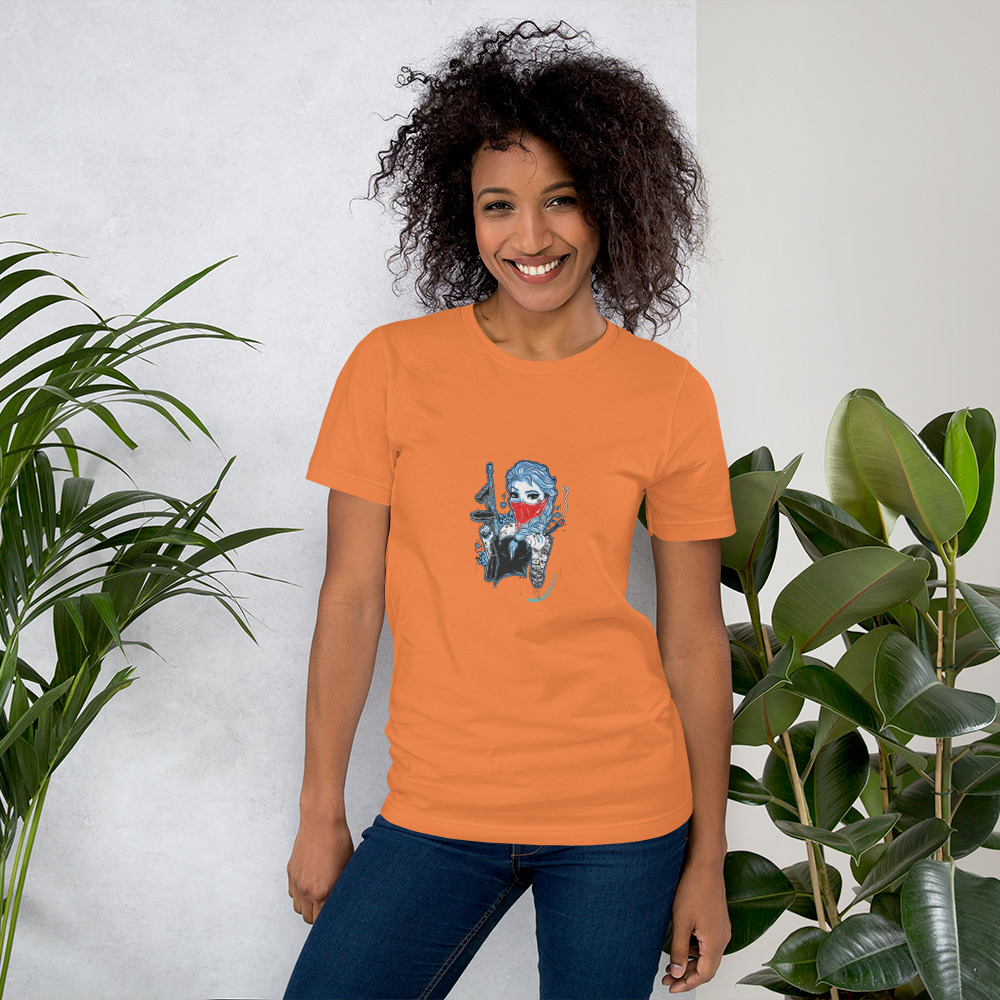 T-shirt unissex com mangas curtas - Frozen rufia - Image 12