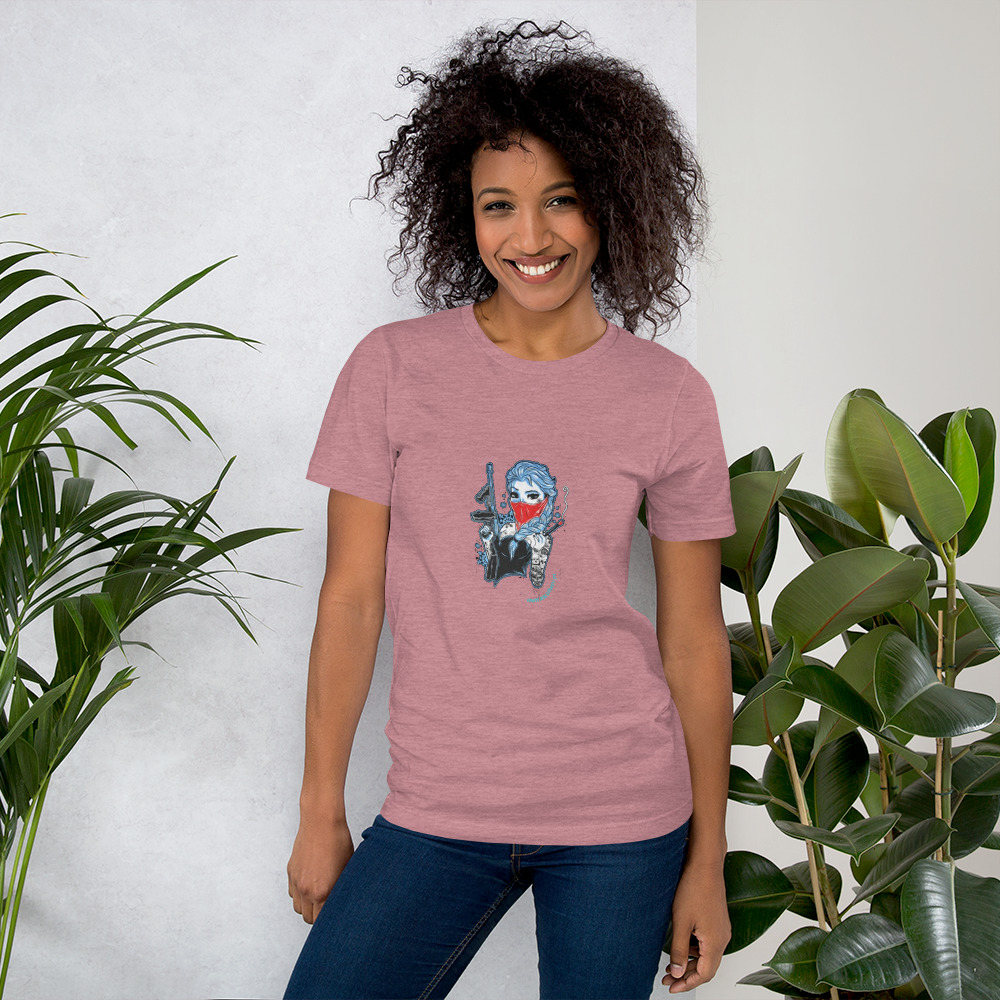 T-shirt unissex com mangas curtas - Frozen rufia - Image 13