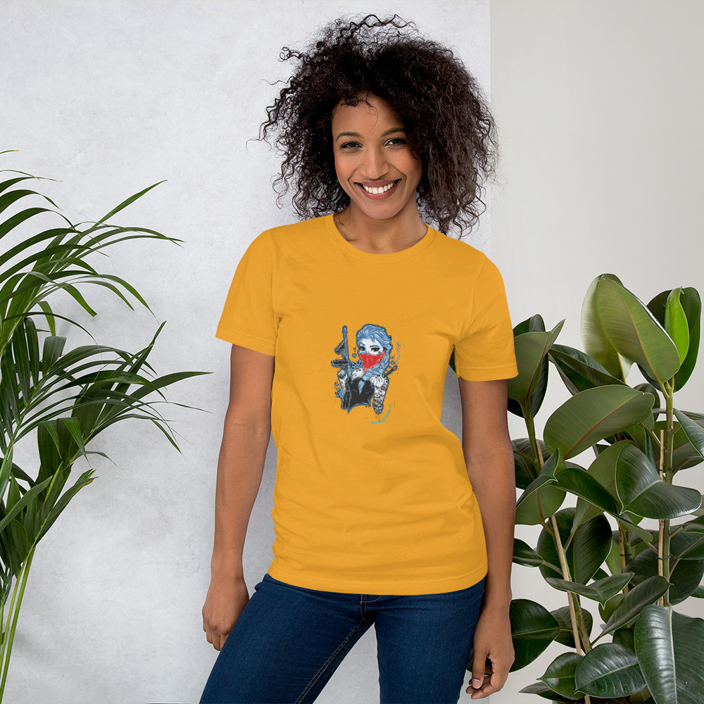 T-shirt unissex com mangas curtas - Frozen rufia - Image 16