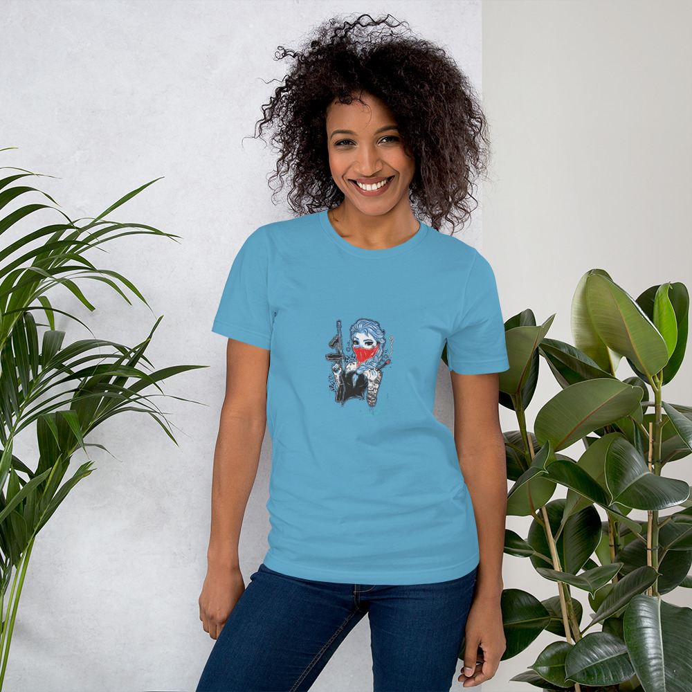 T-shirt unissex com mangas curtas - Frozen rufia - Image 14