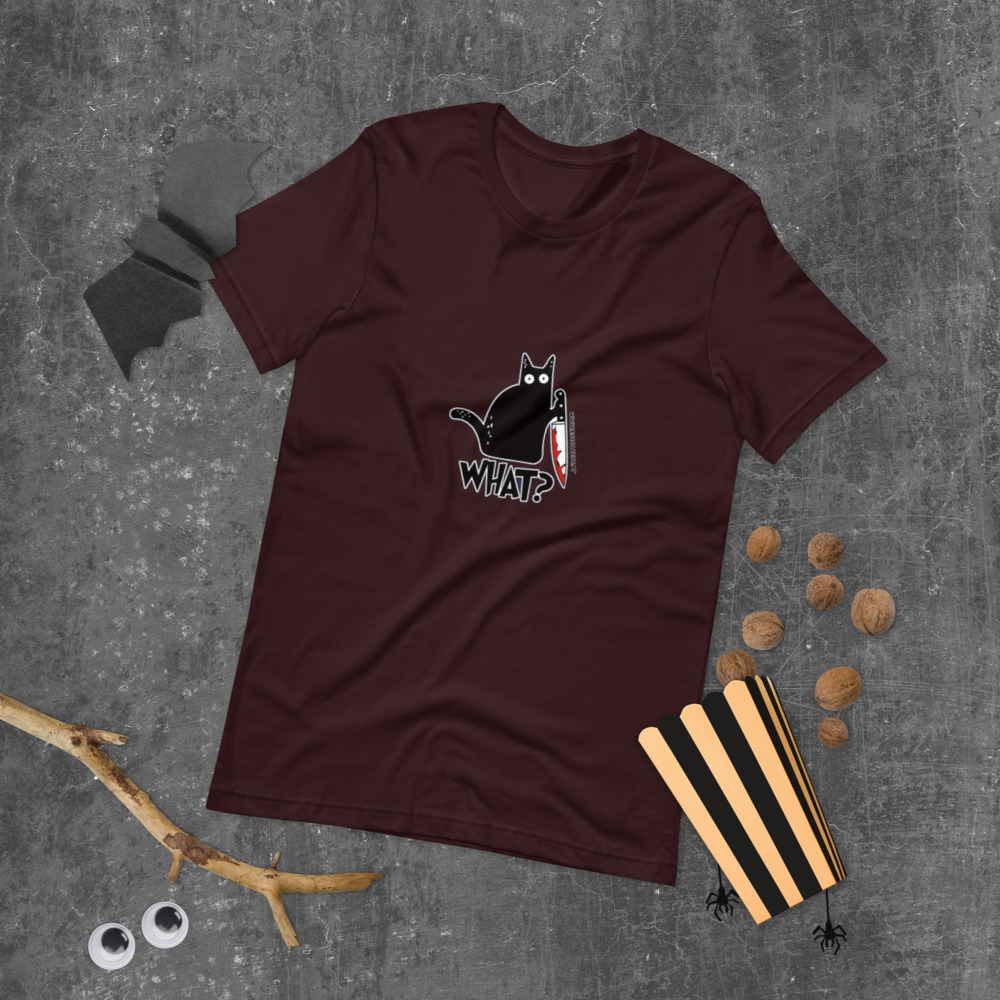 T-shirt unissex com mangas curtas - What - Image 4