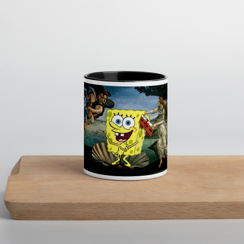 Caneca com Cor Interna - Sponge Bob No pants