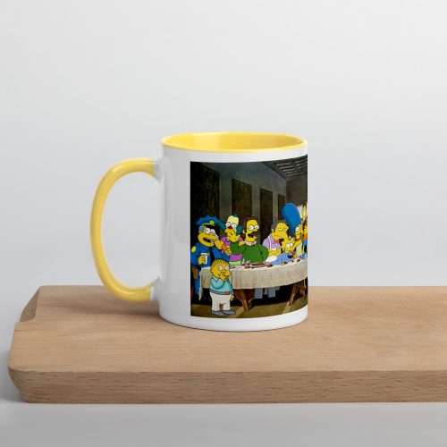 Caneca com Cor Interna - Última Ceia Simpsons