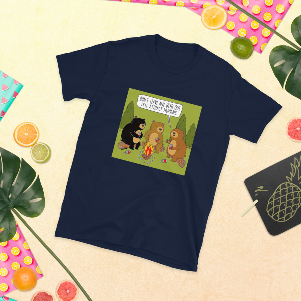 T-shirt ursos&cerveja