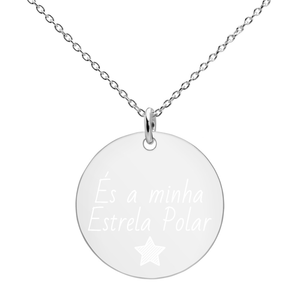 Colar de Prata com Pingente Personalizado - Estrela Polar