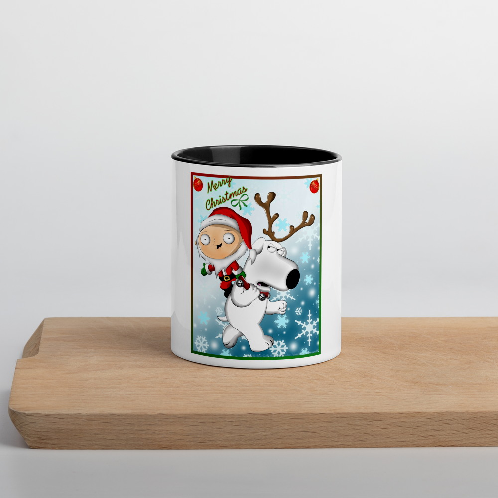 Caneca com Cor Interna de Natal - Stewie e Brian Griffin - Image 2