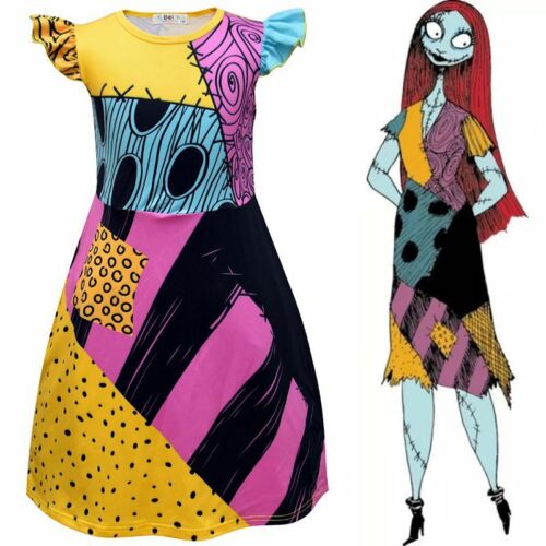 Sally Cosplay vestido - halloween, criança, menina, traje, boneca de trapos, - Image 6